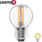 Лампа светодиодная Lexman E27 220-240 В 4 Вт шар прозрачная 400 лм теплый белый свет LEXMAN