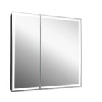 Шкаф зеркальный подвесной Montero Black LED с подсветкой 80х80 см цвет черный