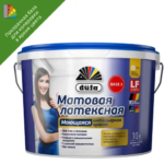 Краска для стен и потолков моющаяся Dufa Latex Color Mix база 3 бесцветный 10 л DUFA MATTLATEX MIX