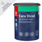 Краска интерьерная моющаяся для обоев и стен Tikkurila Euro Trend База A белая матовая 0.9 л TIKKURILA