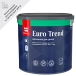 Краска интерьерная моющаяся для обоев и стен Tikkurila Euro Trend База A белая матовая 2.7 л TIKKURILA