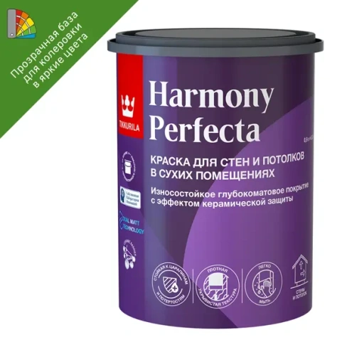Краска интерьерная Tikkurila Perfecta цвет бесцветный 0.9 л TIKKURILA