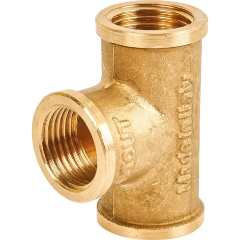 Тройник Stout 1/2" внутренняя резьба латунь STOUT