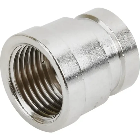 488597886 Муфта Stout 1/2"x3/8" внутренняя резьба никелированная латунь STOUT