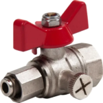 Кран шаровой Valtec под манометр 1/2"x1/4" внутренняя-внутренняя резьба VT.807.N.0402 VALTEC
