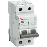 Автоматический выключатель EKF Averes AV-6 2P C25 А 6 кА mcb6-2-25C-av