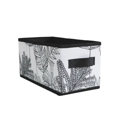 Короб Spaceo Kub 15x15x31 см 6.31 л полиэстер цвет черно-белый SPACEO