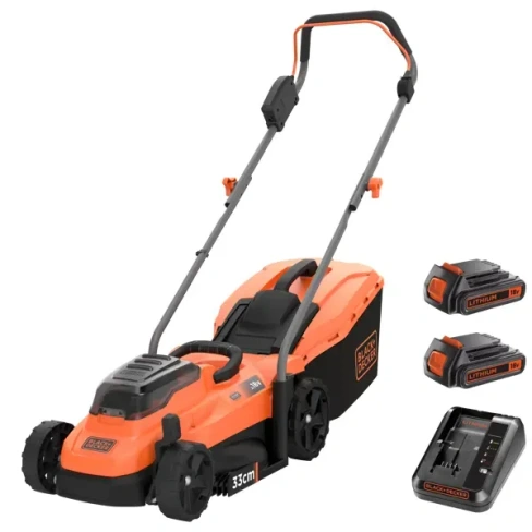 Газонокосилка аккумуляторная Black Decker 36 В 33 см АКБ (2 шт) и ЗУ в комплекте BLACK + DECKER Газонокосилка аккум. 33с