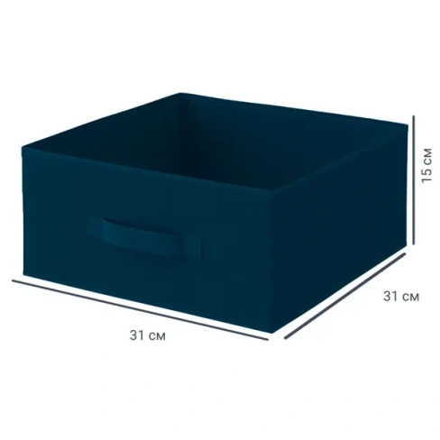 Короб Spaceo KUB 31x31x15 см 14.4 л полипропилен цвет синий SPACEO