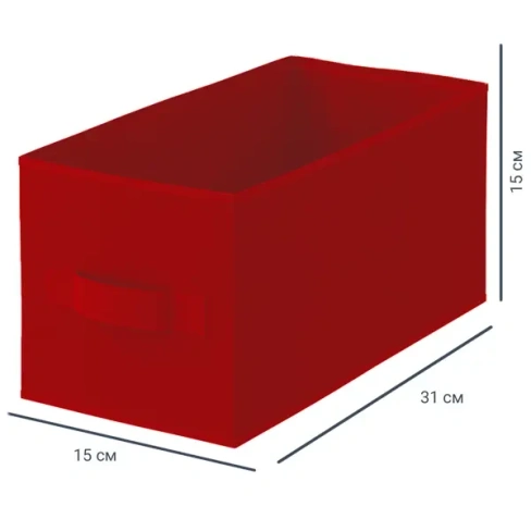 Короб Spaceo KUB 31x15x15 см 6.9 л полипропилен цвет красный SPACEO