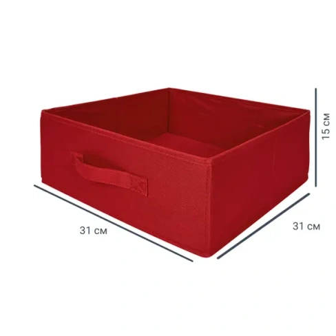 Короб Spaceo KUB 31x31x15 см 14.4 л полипропилен цвет красный SPACEO