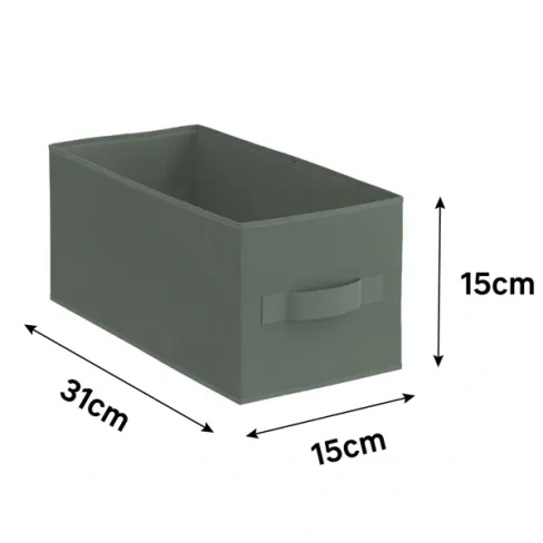 Короб Spaceo KUB 15x15x31 см 6.9 л полипропилен цвет тёмно-зеленый SPACEO