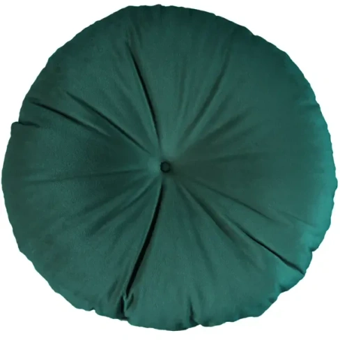 488683553 Подушка Бархат ø37 см цвет изумруд LINEN WAY Декоративная подушка Нео-классика
