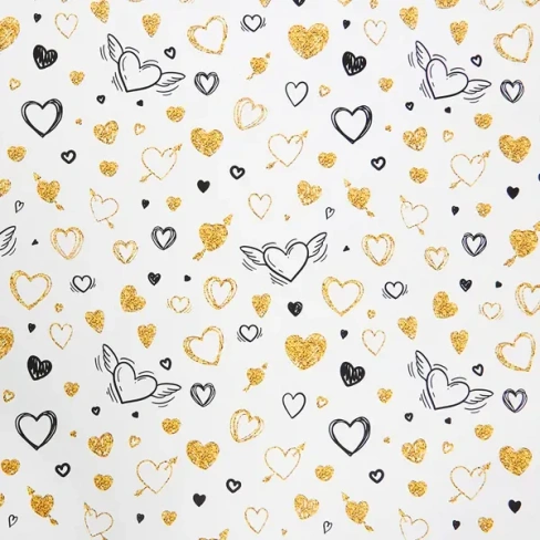 Упаковочная бумага Симфония "In Love" 100x70 см СИМФОНИЯ