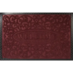 Коврик Inspire Lenzo 40x60 см полиэфир/резина цвет бордовый INSPIRE LENZO