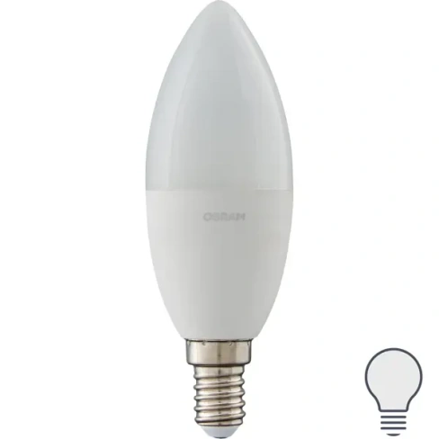 Лампа светодиодная Osram Antibacterial E14 220-240 В 7.5 Вт свеча 806 лм нейтральный белый свет OSRAM LED ANTIBACTER