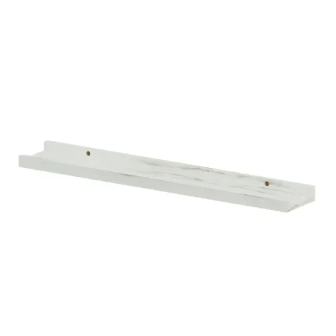 Полка мебельная Spaceo White Marble 60x10.0x1.2 см МДФ цвет белый мрамор SPACEO