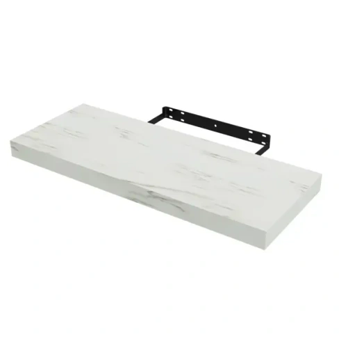 Полка мебельная Spaceo White Marble 60x23.5x3.8 см МДФ цвет белый мрамор SPACEO