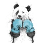 Картина на холсте "Панда в боксе" 40x50 см FBRUSH КАРТИНА НА ХОЛСТЕ Креатив