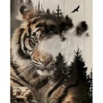Картина на холсте "Таежный хищник" 40x50 см FBRUSH КАРТИНА НА ХОЛСТЕ Креатив