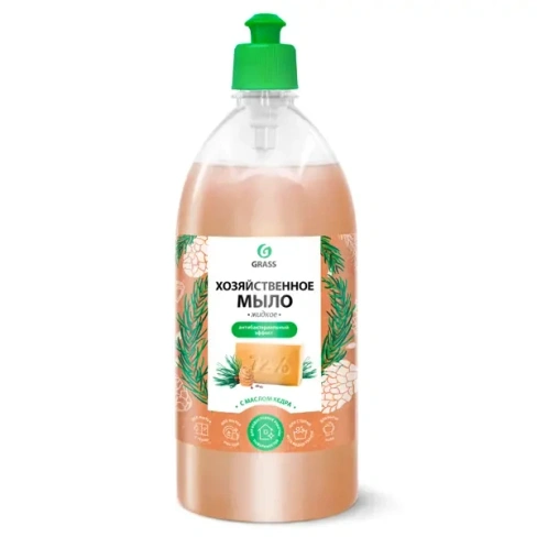 Жидкое мыло хозяйственное Grass с маслом кедра 1 л GRASS