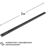 Трековый шинопровод Arte Lamp Track A540206 2 2 м цвет черный ARTE LAMP