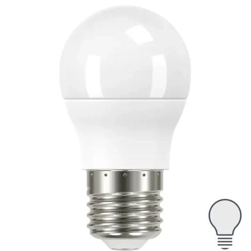 Лампа светодиодная Lexman P45 E27 175-250 В 7.5 Вт белая 750 лм нейтральный белый свет LEXMAN