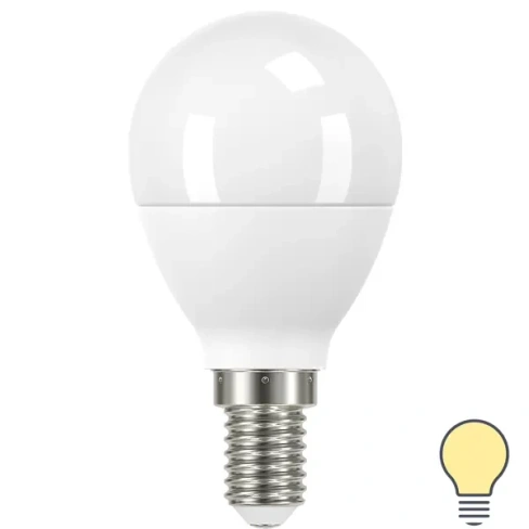 Лампа светодиодная Lexman P45 E14 175-250 В 7 Вт матовая 600 лм теплый белый свет LEXMAN