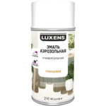 Эмаль аэрозольная декоративная Luxens глянцевая цвет белый 210 мл LUXENS