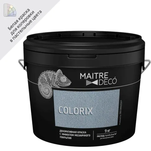 Декоративная краска Maitre Deco Colorix с эффектом мозаичного покрытия 9 кг MAITRE DECO