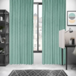 Штора на ленте со скрытыми петлями Inspire Gia 200x280 см цвет зеленый Cactus 4 INSPIRE