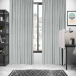 Штора на ленте со скрытыми петлями Inspire Gia 200x280 см цвет серый Granit4 INSPIRE