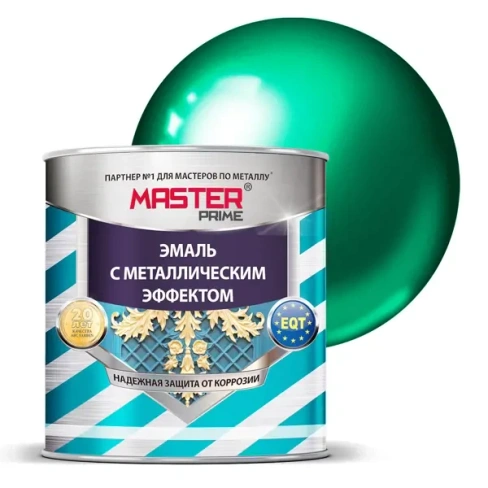 488690123 Эмаль универсальная Master Prime с металлическим эффектом цвет зелёный 2 л MASTER PRIME