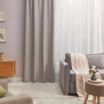 Штора на ленте со скрытыми петлями Inspire Lidia 140x280 см цвет серо-бежевый Ash 3 INSPIRE