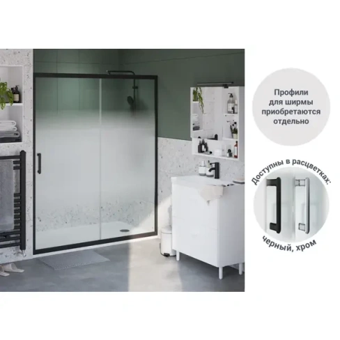 Комплект стекол для раздвижной душевой двери Sensea Easy 160 см стекло с шелкографией