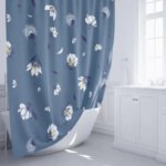 Штора для ванной Fixsen Crocus 180x200 см полиэстер цвет синий FIXSEN Crocus FX-2513