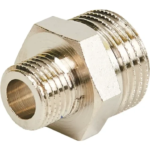 Ниппель Stout наружная резьба 1/2"x1/4" никелированная латунь STOUT