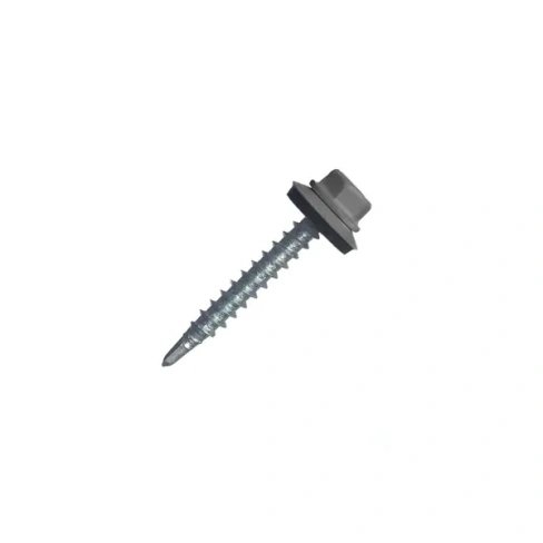 Кровельные саморезы с буром 4.8x35 цвет серый 200 шт./уп.