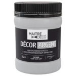 Краска декоративная Maitre Deco Décor Серебро 0.2 л цвет серебряный MAITRE DECO