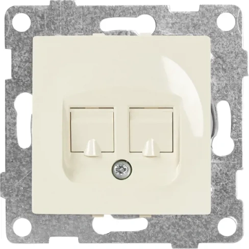 488694831 Компьютерная розетка встраиваемая Gusi Electric Ugra RJ45 без заземления цвет бежевый GUSI ELECTRIC компьютерная розетка