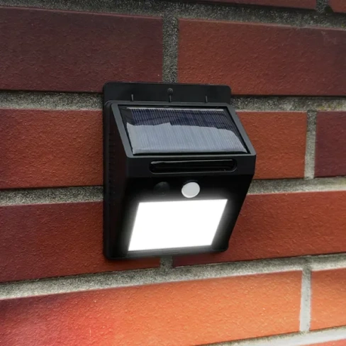 Светильник светодиодный уличный Duwi Solar LED на солнечных батареях 4Вт 6500К 150Лм IP65 датчик движения черный DUWI So