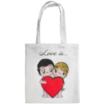 Сумка шоппер Seasons Love is 40х45 см белая SEASONS