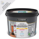 Краска для стен в коридоре Luxens белая база А 10 л LUXENS