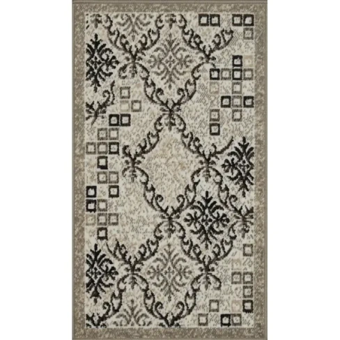 Ковер полипропилен Avrora 60x100 см цвет бежевый . AVRORA