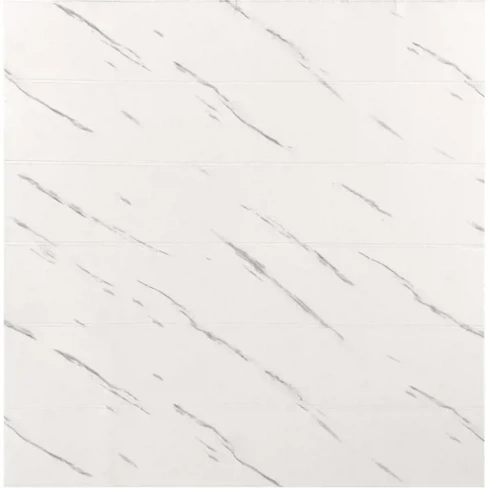 Листовая панель ПВХ Grace 3D мрамор мягкая 3 мм 700x700 мм цвет белый GRACE