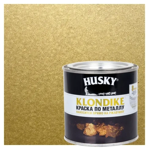 488701208 Краска по металлу Husky Klondike глянцевая цвет золото 0.25 л RAL 1036 HUSKY