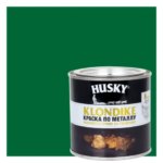 Краска по металлу Husky Klondike глянцевая цвет зеленый 0.25 л RAL 6002 HUSKY