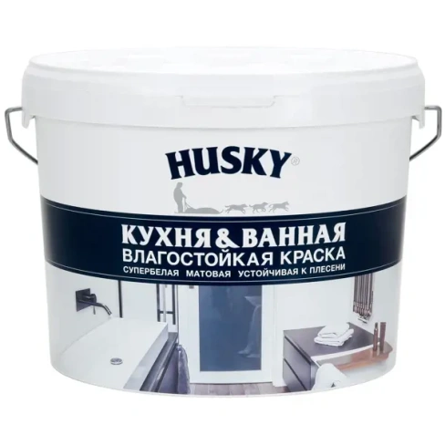 Краска для кухонь и ванных комнат Husky 9 л HUSKY