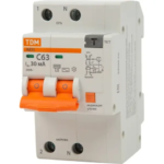 Дифференциальный автомат Tdm Electric АД-12 2P C63 A 30 мА 4.5 кА AC SQ0204-0023 TDM ELECTRIC