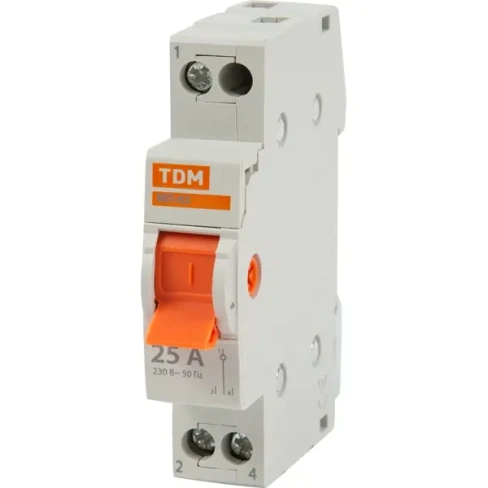 Выключатель нагрузки TDM Electric МП-63 1P 25 А трёхпозиционный TDM ELECTRIC МП-63 1P 25А